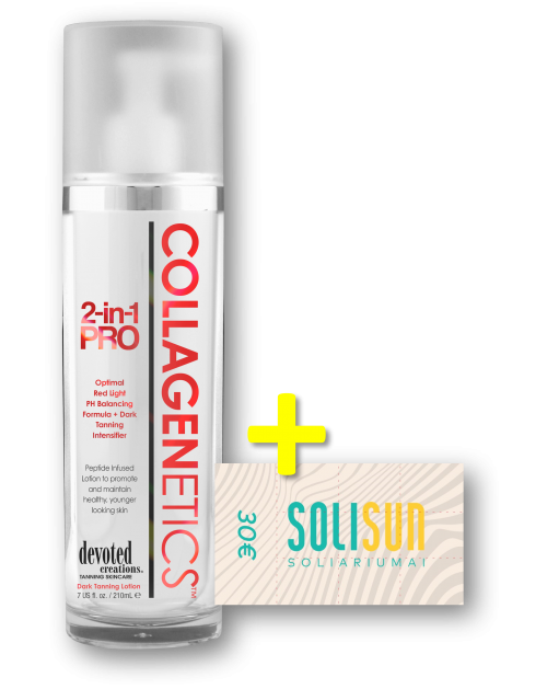 Collagenetics 2in1 PRO ™ kūno priežiūros produktas / Solisun abonementas