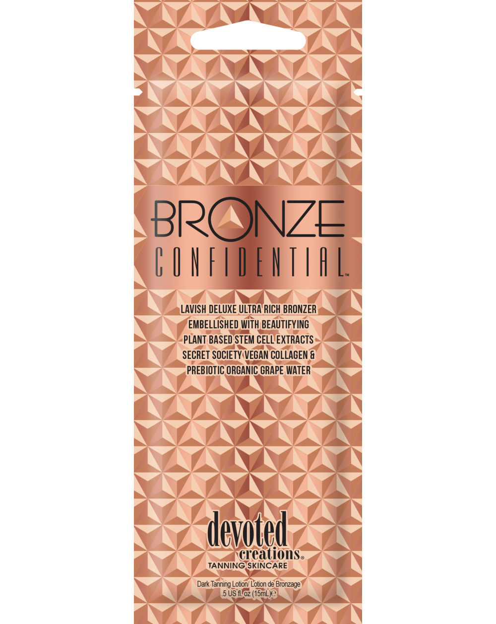 Bronze Confidential ™-Soliariumo kremai-Devoted Creations kolekcija